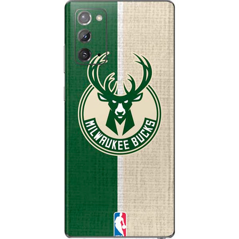 NBA Milwaukee Bucks Split Canvas Galaxy Note20 5G Skin